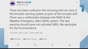Just A Drill Malfunction Led To Emergency Alert With Tornado Warning Weather Service Says Khou Com