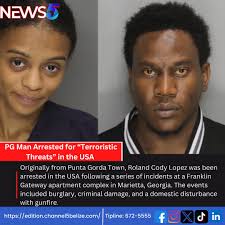 PG Man Arrested for “Terroristic Threats” in the USA Originally from Punta  Gorda Town, Roland Cody Lopez was been arrested in the USA following a  series of incidents at a Franklin Gateway