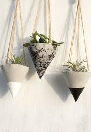 Set Of 3 Hanging Concrete Planter Hanging Concrete Pot Wall Air Plant Holder Succulent Planter Wall Decor Gift For Gardener Hangende Potten Betonnen Bloembakken Betonnen Potten