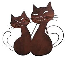 Affordable glorious sculptures of cat statues. Metal Figurine Valentine Cat Shape Statue Animal Garden Retro Sculpture Outdoor Fences Lawn Yard Decoration Figurines Romantic Ornament Statues Walmart Canada