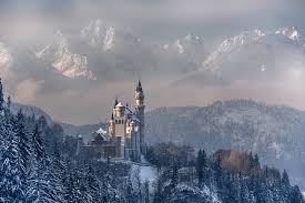 Quick & easy purchase process Neuschwanstein Castle Winter Mountains Bavaria Germany Desktop Wallpaper