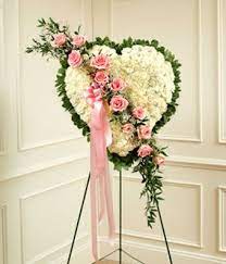 Solid White Floral Standing Heart At From You Flowers Funeral Flower Arrangements Funeral Floral Arrangements Funeral Flowers