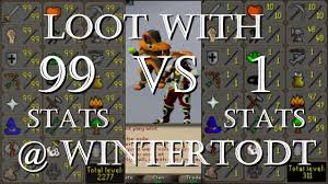 Comparing Loot With 99 Stats Vs 1 Stats Wintertodt Youtube