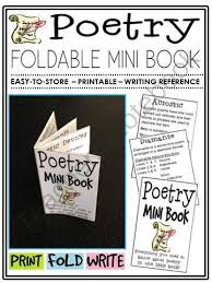 Poetry Mini Book Foldable Printable Fun Filled Resource Teaching Writing Poetry Lessons Mini Books