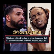 Drake vs Kendrick Lamar Music Streaming Comparison