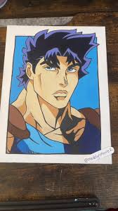 Fixing up a 3 year old JoJo painting cause i hate looking at it😊  #fyp#foryoupage#foryou#jojosbizarreadventure#jojopose#jjba#jjbaart#restoringart#painting