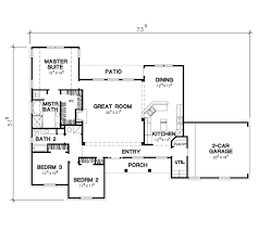 The added bonus room gives option for a game room or an extra bedroom. Southern House Plan With 3 Bedrooms And 2 5 Baths Plan 5401
