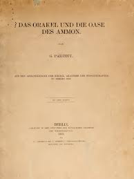 Online orakel & kartenlegen auf wahrheitskugel.de. Parthey Das Orakel Und Die Oase Des Ammon 1862