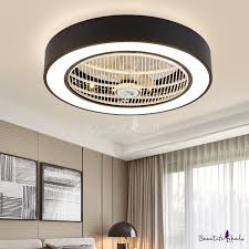 You need separate power leads, one for the fan, one for the light. (edited for brevity). Drum Living Room Semi Flush Light Fixture Modern Acrylic White Black Finish Led Ceiling Fan Lamp With 6 Blades 23 5 In 2020 Fan Light Fixtures Led Ceiling Fan Flush Light Fixture