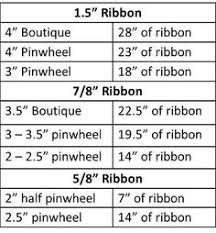 Hair Bow Length Measurement Chart Diy Measurement Chart