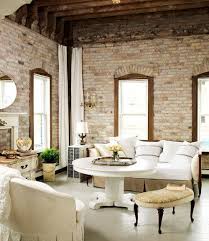 This is an example that the brick wall can be used in a traditional family home. Exposed Brick Wall Decorating Ideas Brick Wall Designs