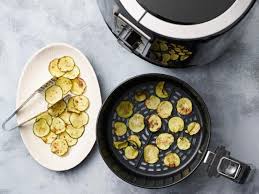 Add bread crumbs and toss to coat. Air Fryer Zucchini Chips No Breading Cooking School Food Network