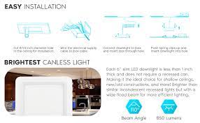 Maybe you would like to learn more about one of these? Luxrite 6 Inch Square Ultra Thin Led Recessed Light With Junction Box 12w 5000k Bright White Dimmable 850 Lumens Slim Recessed Ceiling Light Ic Rated Airtight Etl Listed 4 Pack Amazon Com