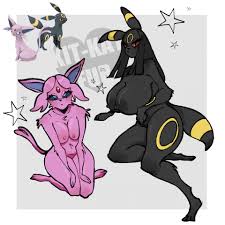 Umbreon and Espeon🩷🖤 by Kittykattyfur -- Fur Affinity [dot] net