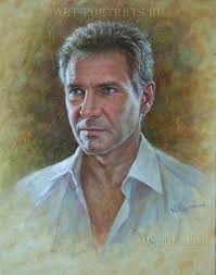 Harrison Ford portrait painting by Drawing-Portraits
