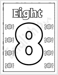 A few boxes of crayons and a variety of coloring and activity pages can help keep kids from getting restless while thanksgiving dinner is cooking. Number 8 Coloring Page For Kids Englishbix