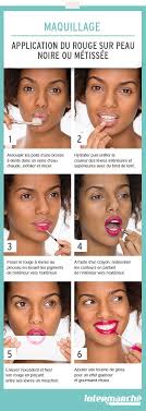 Realisez Une Bouche Parfaite Sur Une Peau Noire Ou Metissee En Quelques Gestes Tutoriel Maquillage Peau Noire Peau Noire Maquillage Bouche