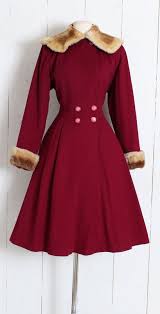 Vintage 1940s Coat Vintage 40s Berry Red Wool Princess Coat Etsy Dress Coats For Women 40 Fashion Women Vintage Dresses