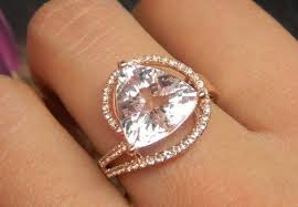 3 1/2 carat round shape diamond engagement ring in 14 karat white gold. Engagement Ring 3 Carat Morganite Ring With Diamonds In 14k Rose Gold 999 00 Via Etsy Etsy Engagement Rings Morganite Ring Etsy Engagement Rings Unique