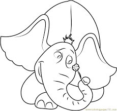 Horton the elephant hears a weak noise from a tiny slice of dust and it appears to him that a small person calls for assistance. Horton Having Flower Coloring Page For Kids Free Horton Printable Coloring Pages Online For Kids Coloringpages101 Com Coloring Pages For Kids