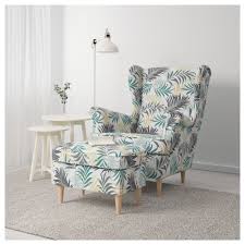 Ikea Strandmon Footstool Gillhov Multicolor Ikea Strandmon Blue Chairs Living Room Affordable Furniture