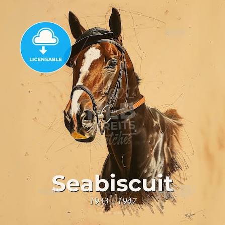 Seabiscuit, 1933 - 1947, American Racehorse - A Horse Wearing A Hat –  HEBSTREITS