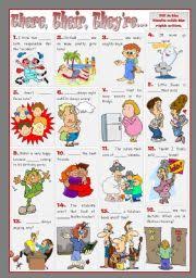 This writing worksheet is a great tool for teaching kids about. There Their They Re Esl Worksheet By Mariaolimpia