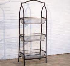 Love, love, love the layered look that it. 3 Tier Basket Stand Antique Farmhouse