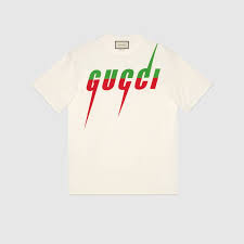 Gucci T Shirt With Gucci Blade Print In 2020 Gucci Shirts T Shirt White Cotton T Shirts