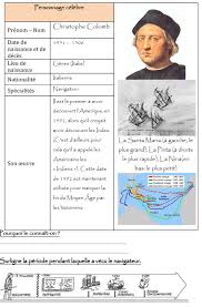 Cartes D Identite D Artistes D Explorateurs D Oeuvres De Decouvertes Carte D Identite Christophe Colomb Histoire Ce2