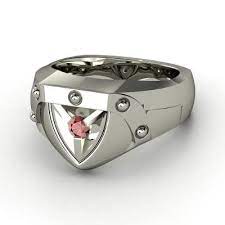 Sterling Silver Ring With Red Garnet Shield Ring Gemvara Mens Jewelry Cool Rings For Men Sterling Silver Mens