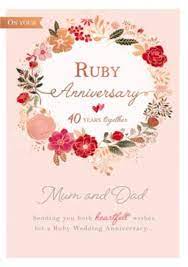 Happy anniversary flowers, save up to 50%! 40 Years Together Anniversary Card Moonpig