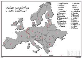 In europa ohne die kaukasusstaaten inklusive russland und der tuerkei sind stand. Lernblatter Karte Europa Lander Zahlen Europa Lander Europa Lernen