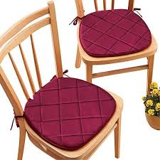 Quilted Memory Foam Chair Pads Set Of 2 Burgundy Spot Clean Polyester Cellulose Pvc Plastic Ch Dining Chair Cushions Chair Cushion Covers Black Dining Room