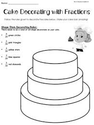 Preschool printables birthday cake, wedding cake coloring pages and. Decorating With Fractions Freebie By Mrs J S Resource Creations