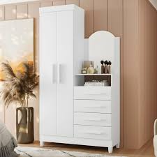 ROUPEIRO COMODA ALBATROZ NEW CAPRI 2 PORTAS 4 GAVETAS COM ESPELHO INCLUSO 0,60X0,39 COD: 293 REF: 232 QUADRIFLEX