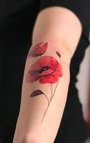 Gorkem Tuysuz Poppy Flower Tattoo Realistic Flower Tattoo Poppy Flower Tattoo Poppies Tattoo