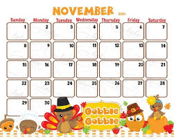 November 2020 Thanksgiving Calendar Printable Thanksgiving Etsy In 2020 Thanksgiving Calendar Thanksgiving Printables Kids Calendar