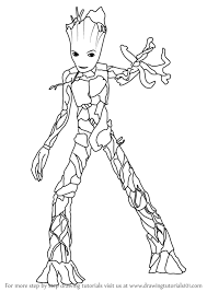 Discover those coloring pages from the movie the guardians of galaxy ! Learn How To Draw Groot From Avengers Infinity War Avengers Infinity War Step By Step Drawing Tutorials Avengers Infinity War Marvel Drawings Avengers