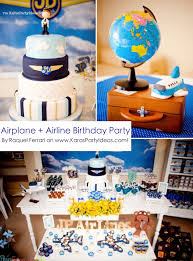 Birthday Decoration Ideas For Boy 1st Birthday Airplane Airline Pilot Themed Boy 1st Birthday Party Planning Ideas Airplane Birthday Party Airplane Party Birthday Party Planning