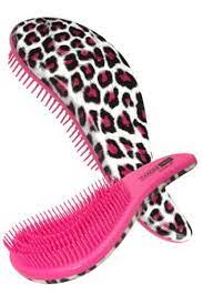 Product details color:black & white. Cala Tangle Free Hair Brush Pink Leopard