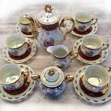 Exquisite Adults Tea Set Vintage Shibata China With Tea Pot Etsy Tea Sets Vintage Bone China Tea Set Tea Pots