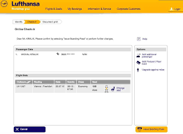 Lufthansa is een grote spele r in de luchtvaart. Lufthansa Online Check In India India Travel Forum