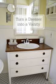 And they come in a variety of styles that match our bathroom cabinets and mirrors for a coordinated look. How To Make A Dresser Into A Vanity Tutorial An Oregon Cottage