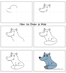 It's easier than you think, with this step by step tutorial. How To Draw A Bad Wolf Easy Step By Step For Kids Cute Easy Drawings