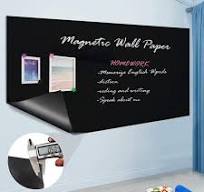 Self Adhesive Chalkboard Wall Sticker, Magnetic Receptive Blackboard Thick  Co...