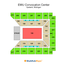 emu convocation center seating chart 2019