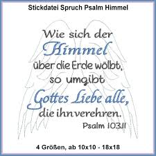 Stickdatei Spruch Psalm Himmel Religion Konfirmation