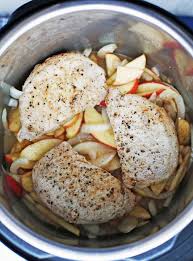 Sprinkle a pinch of salt and pepper on the pork chops. Instant Pot Pork Chops With Onion Apple Sauce Yay For Food