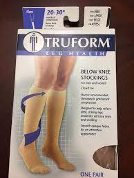 Truform Firm 20 30 Mmhg Beige Large Below Knee Closed Toe Compression Stockings 48503297800 Ebay Men In Stockings Aching Legs Compression Stockings